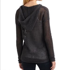 James Perse Open Stitch Hooded Pullover